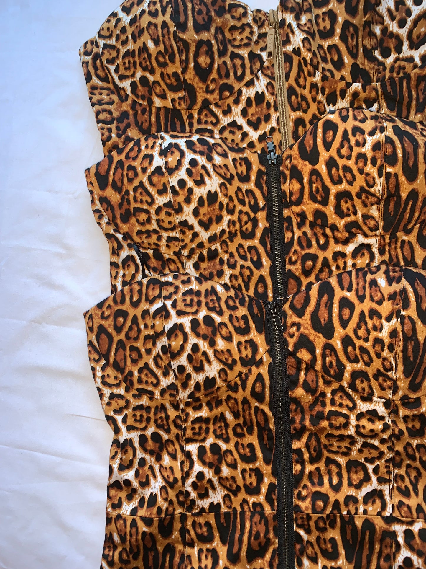Leopard print corset top bnwt dead stock size L 12&14