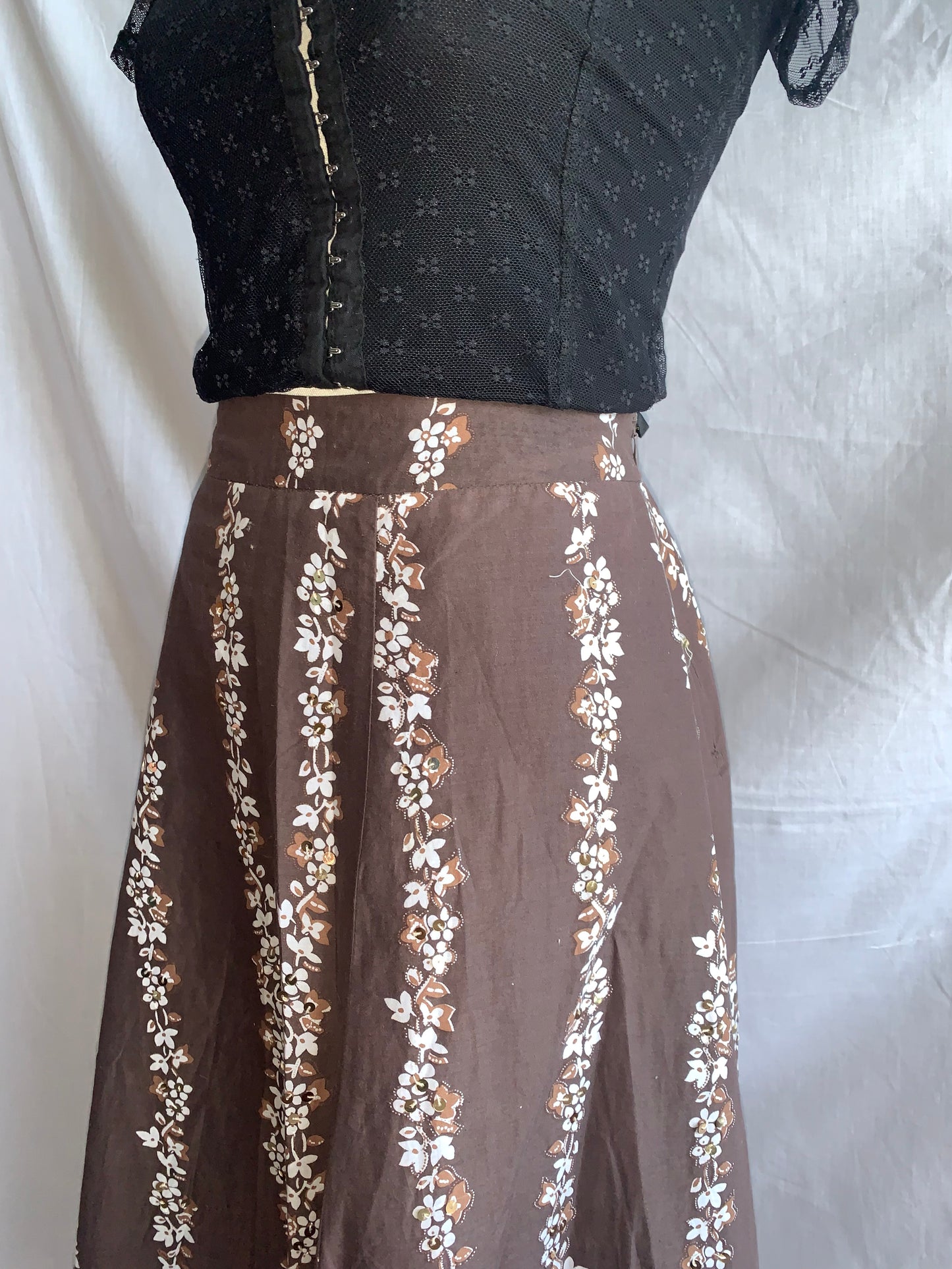 Brown sequin skirt size 12 -14