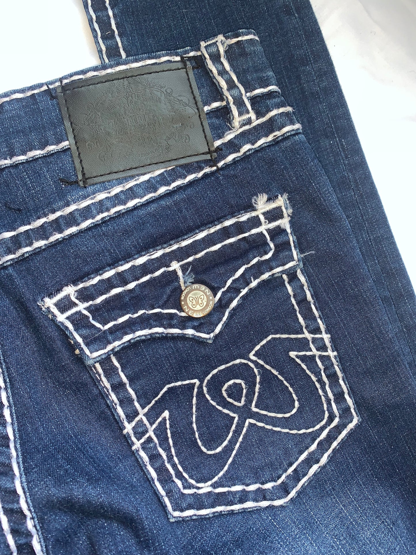 Denim straight leg jeans size 27