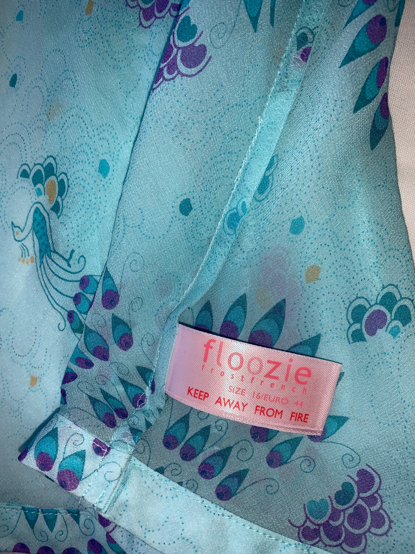 Beautiful sheer blue top size L