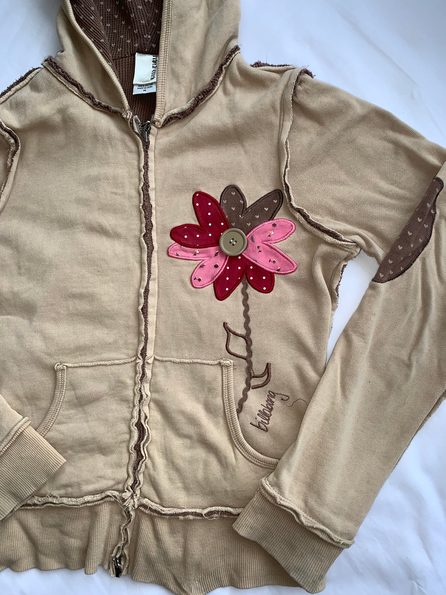 Billabong Y2K zip up hoodie size xs/s
