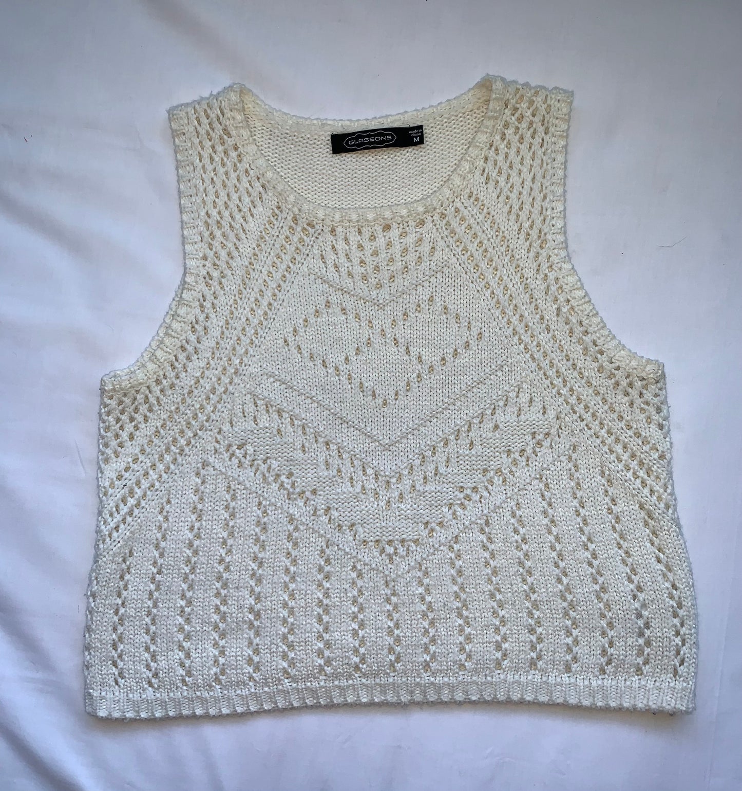 Cream vest size m glassons