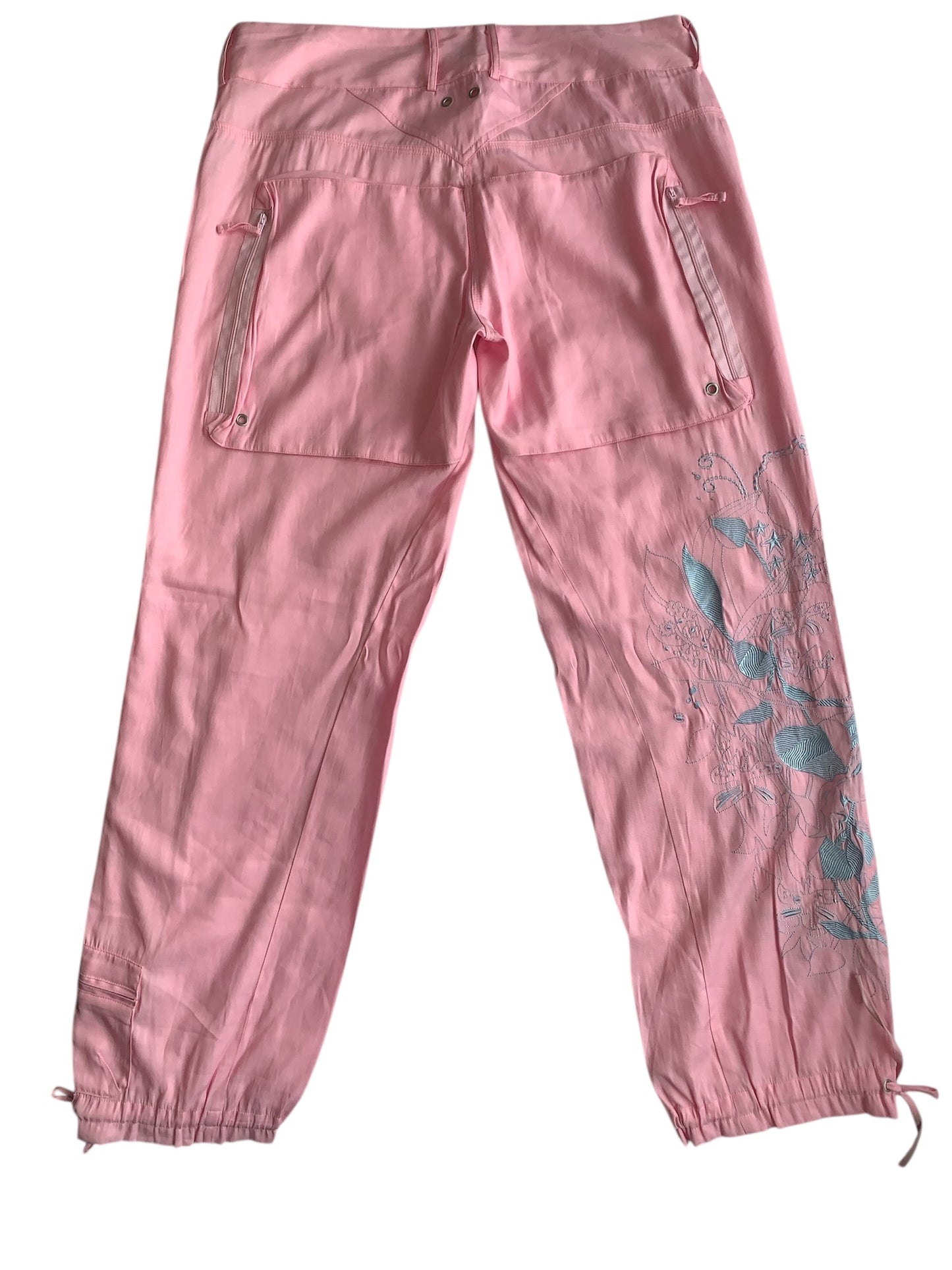 Pink embroidered pant size L