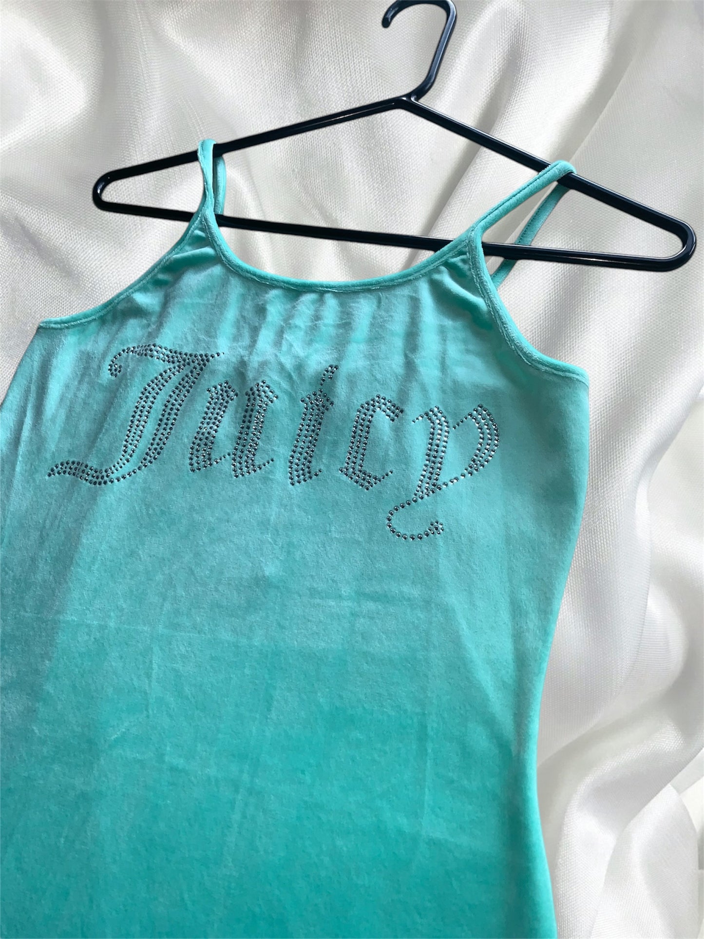 Juicy Diamanté Green velour dress