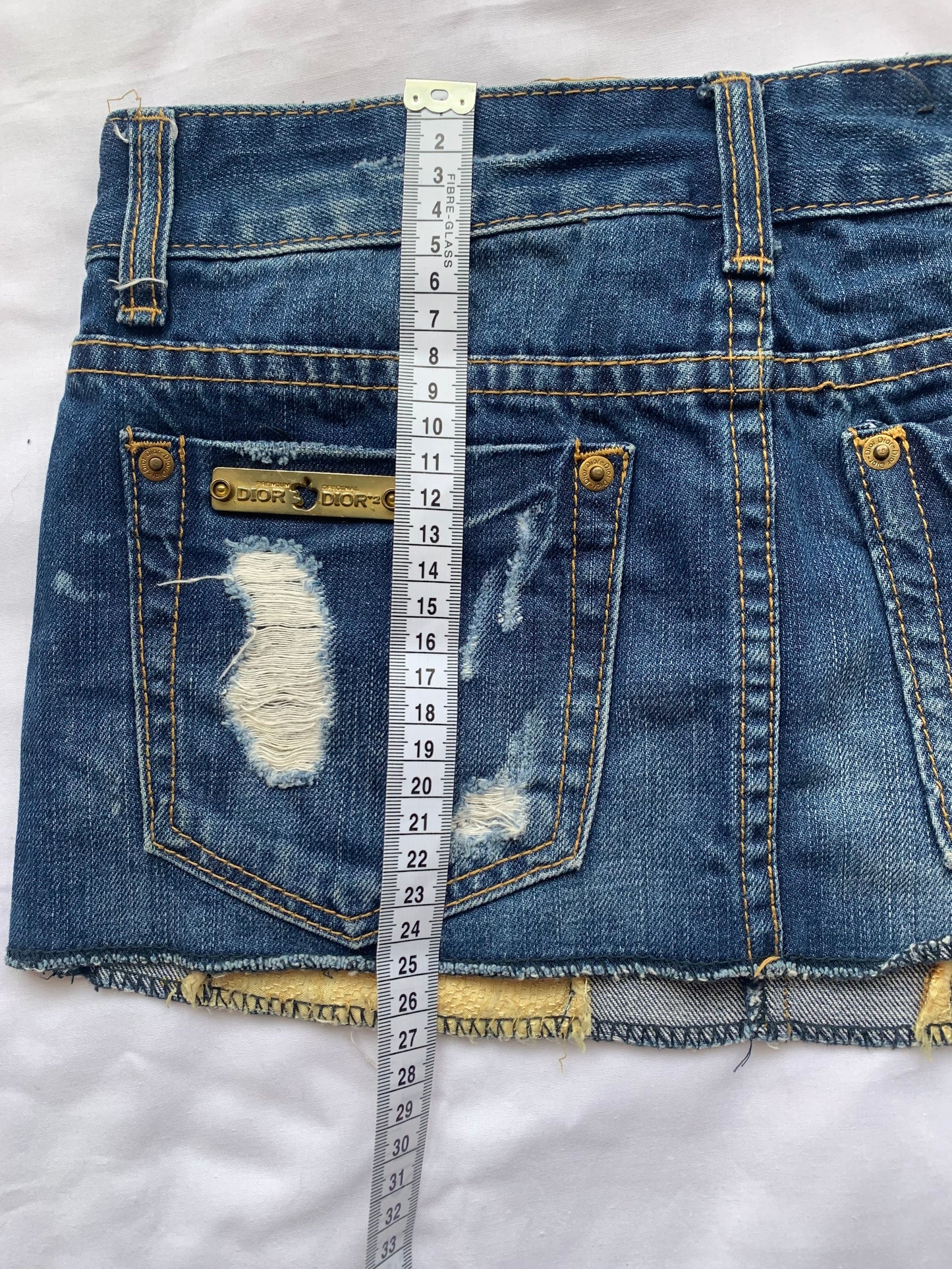 Denim mini skirt size xs/s measurement in photos