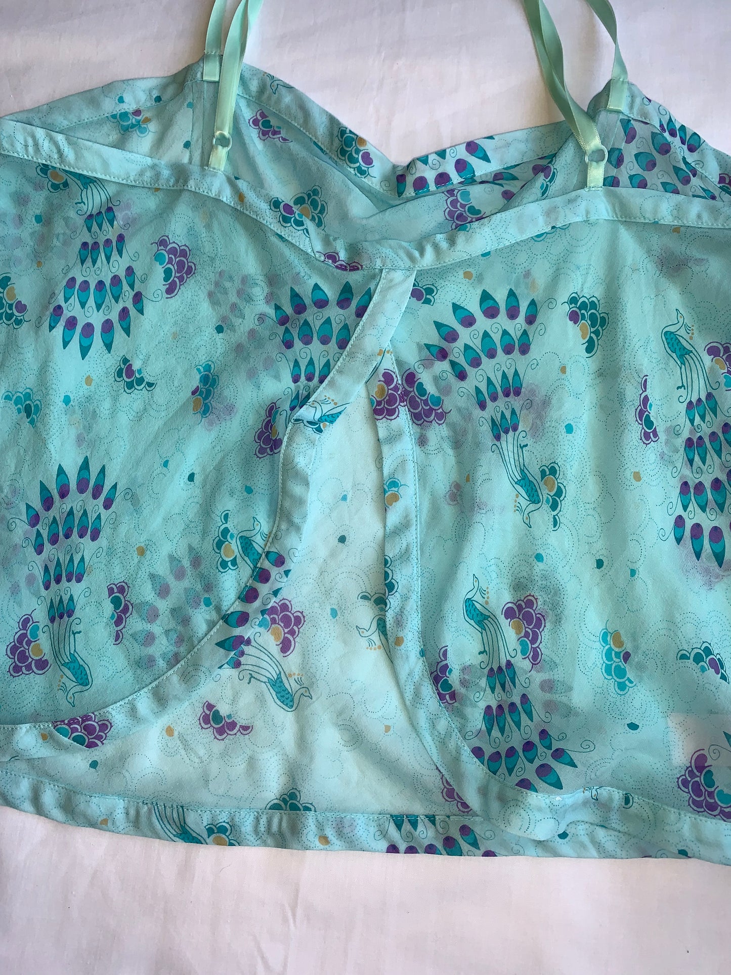 Beautiful sheer blue top size L