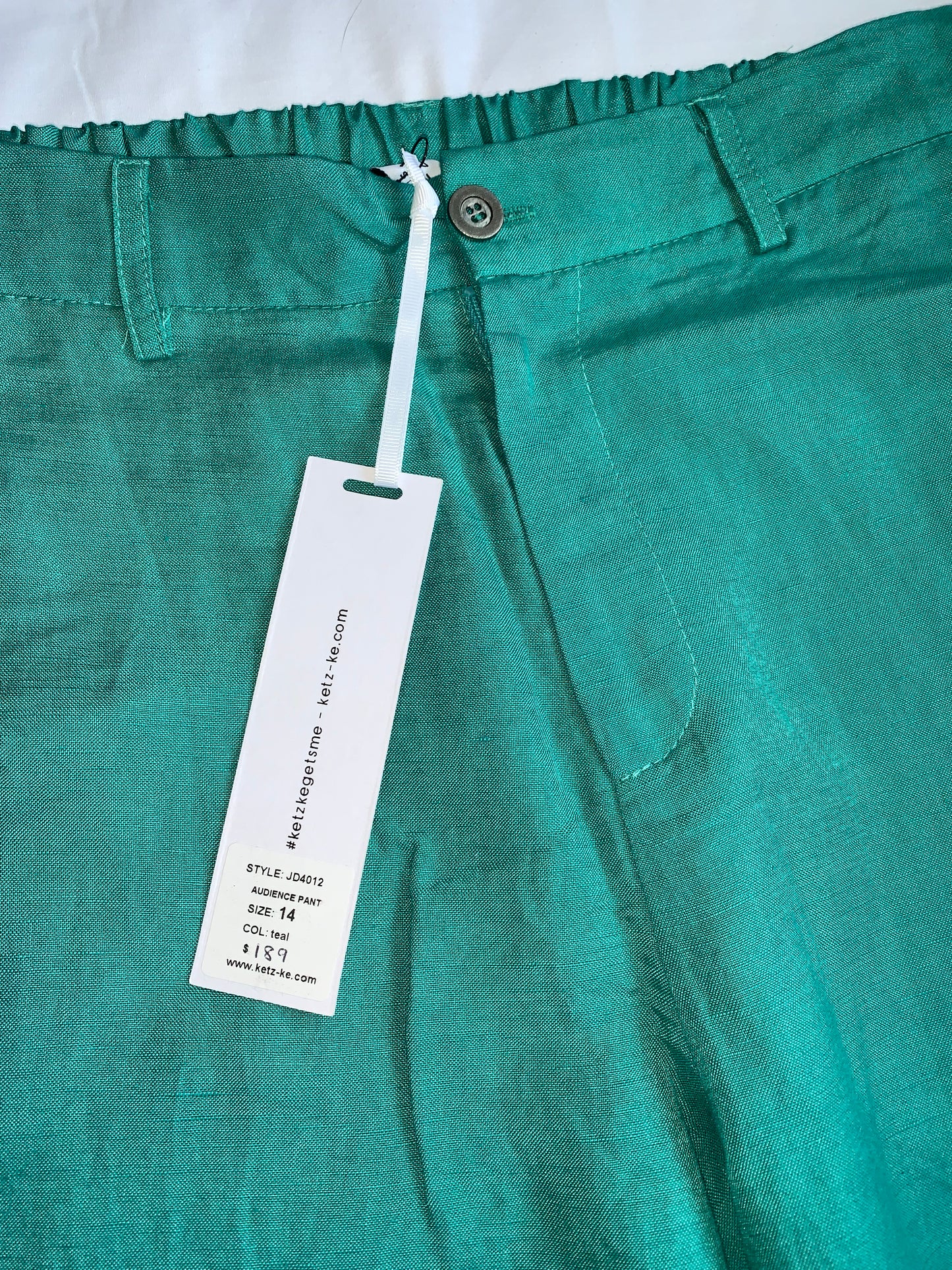 Ketz-ke Teal pants bnwt size 14