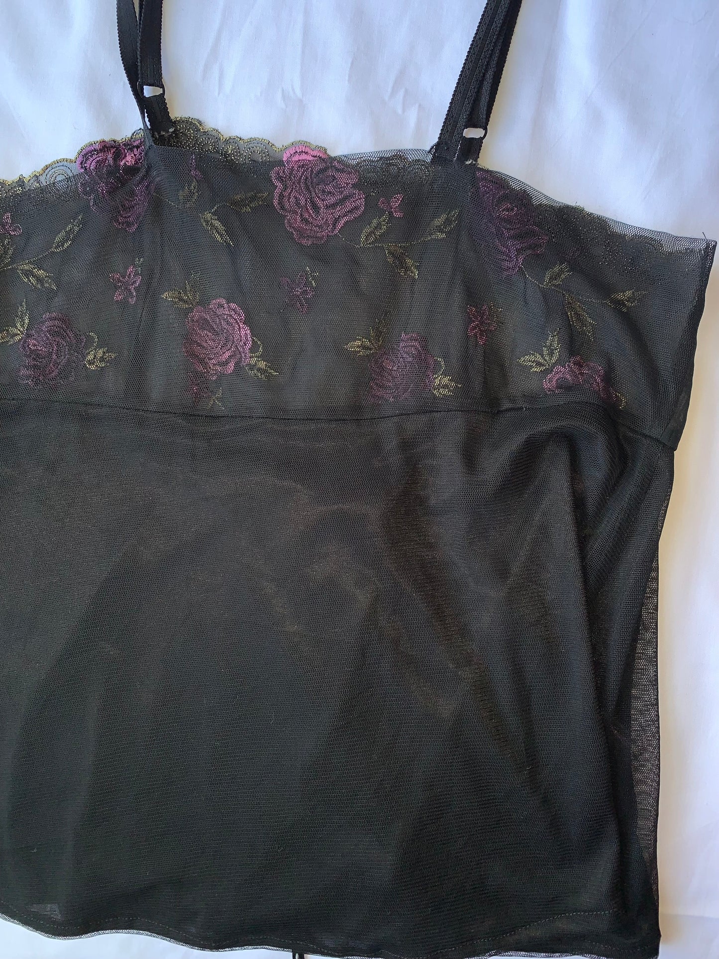 Purple embroidered Cami size medium