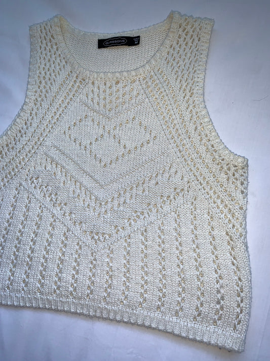Cream vest size m glassons