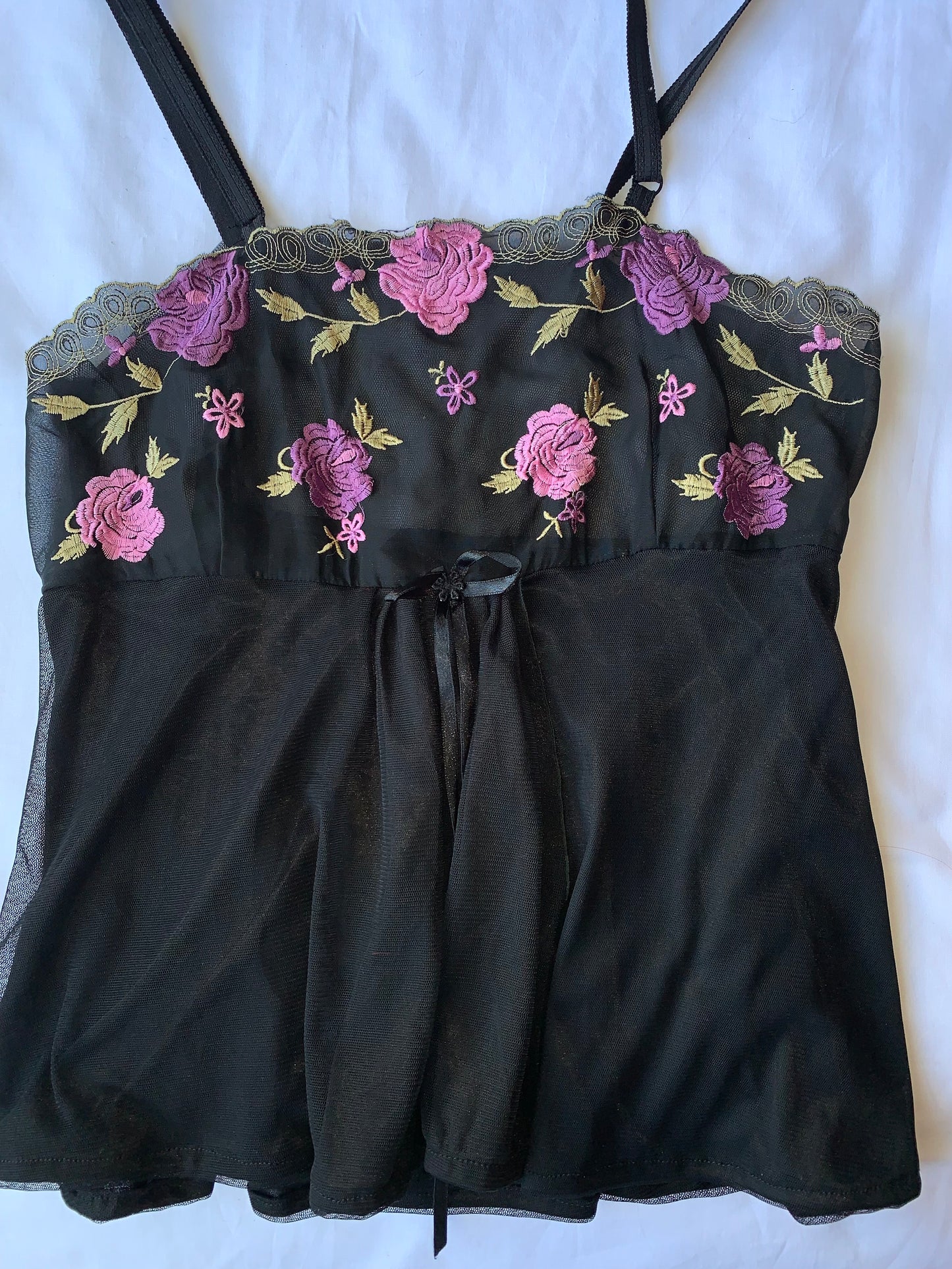 Purple embroidered Cami size medium