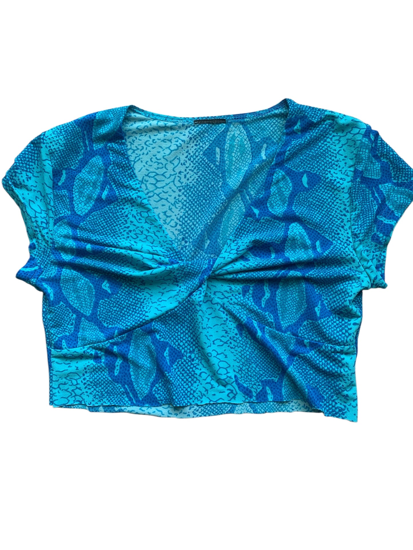 Snake print crop cut top size m