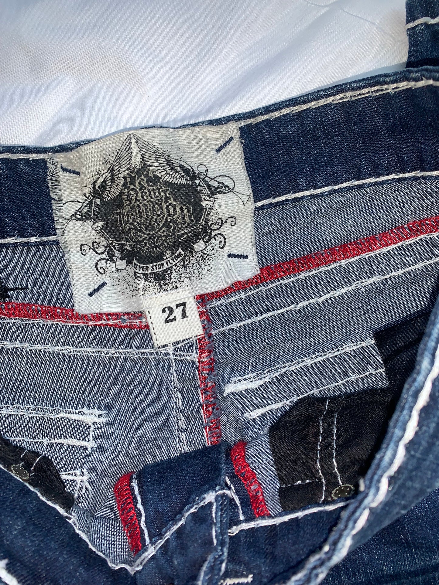 Denim straight leg jeans size 27
