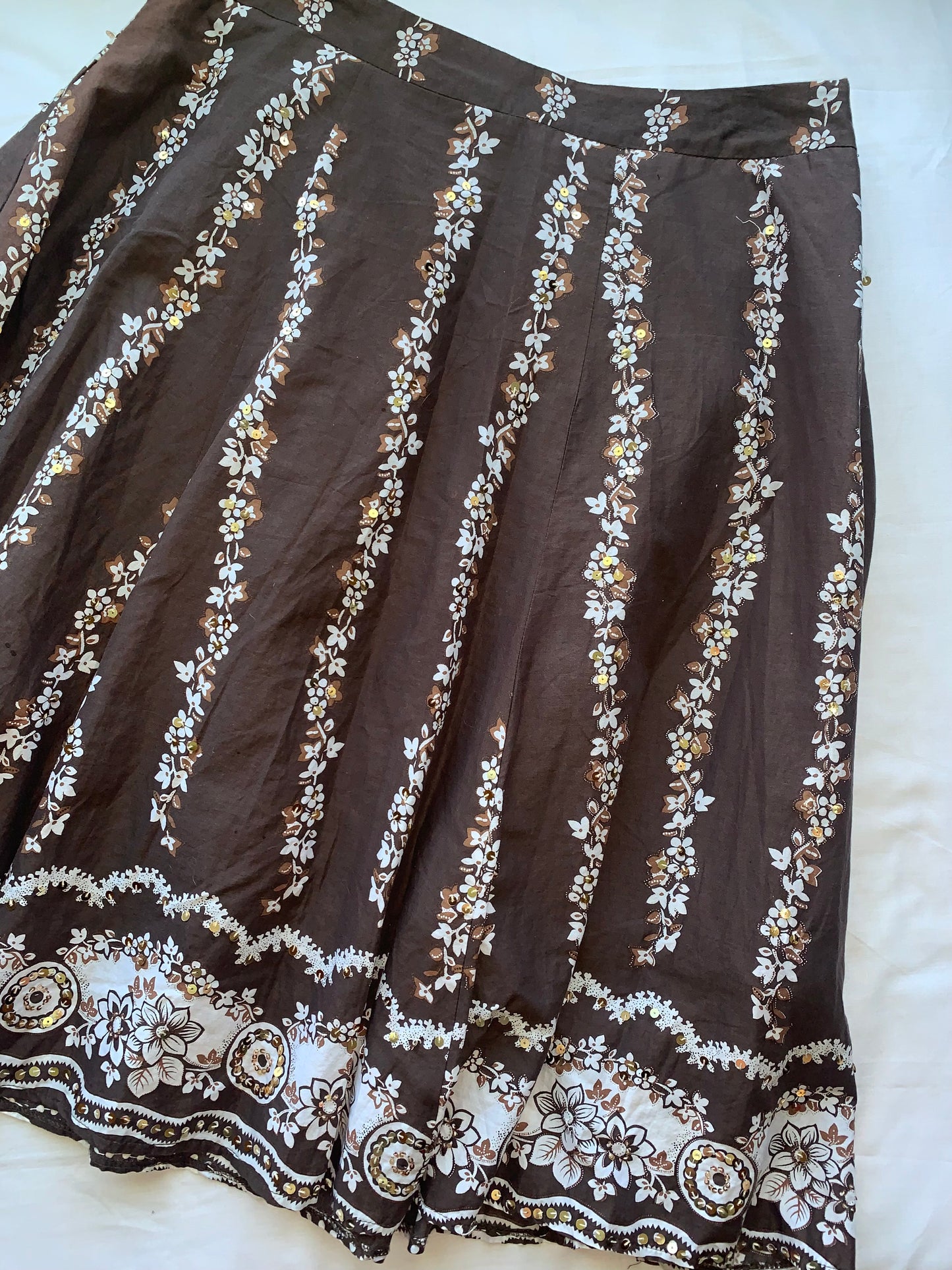 Brown sequin skirt size 12 -14