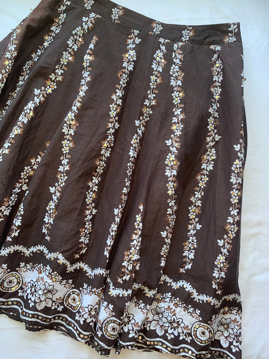 Brown sequin skirt size 12 -14