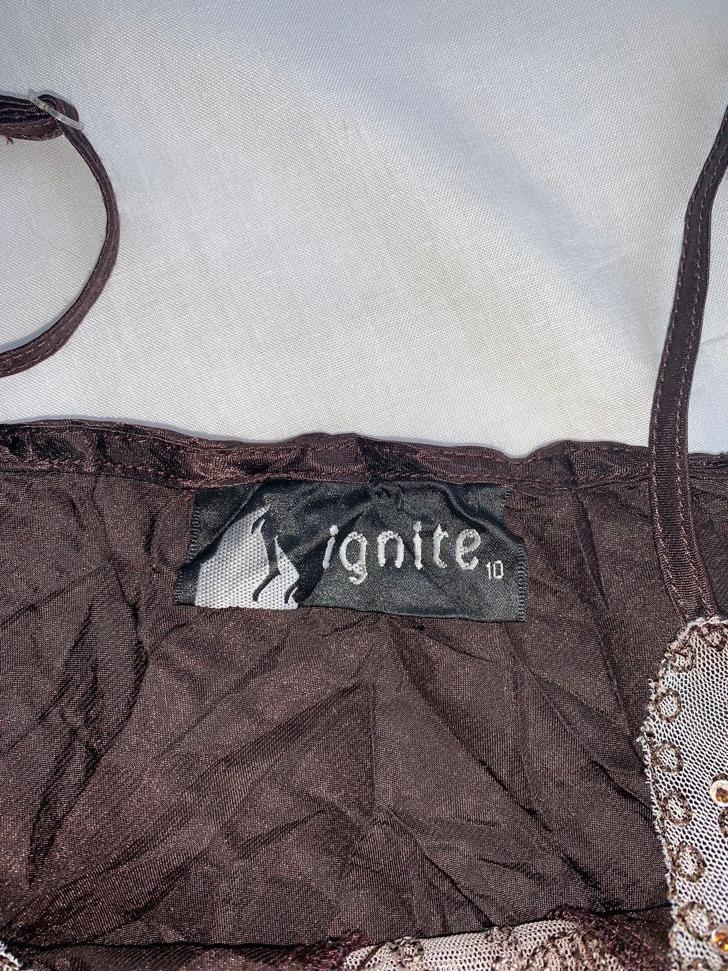 Brown sequin Cami size 10
