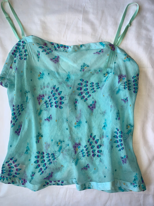 Beautiful sheer blue top size L