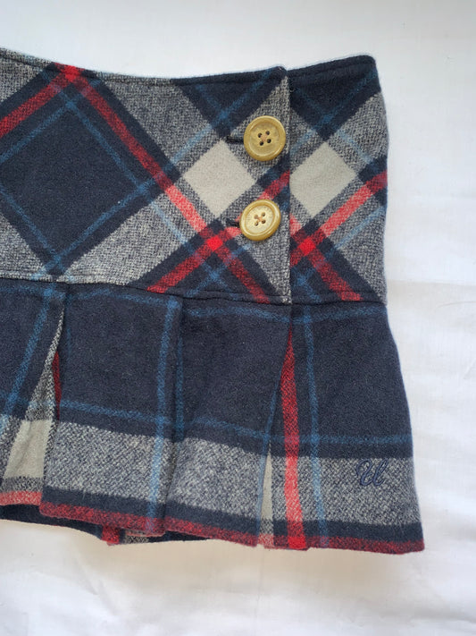 Vintage wool mini pleated skirt size Xs measurements in photos