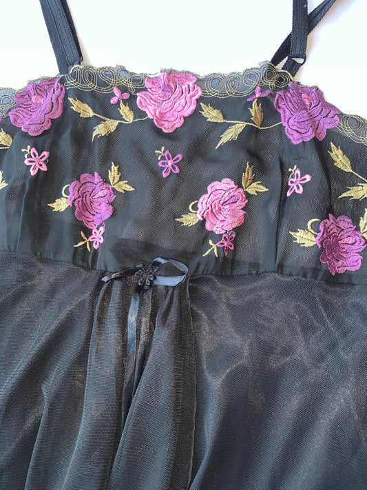 Purple embroidered Cami size medium