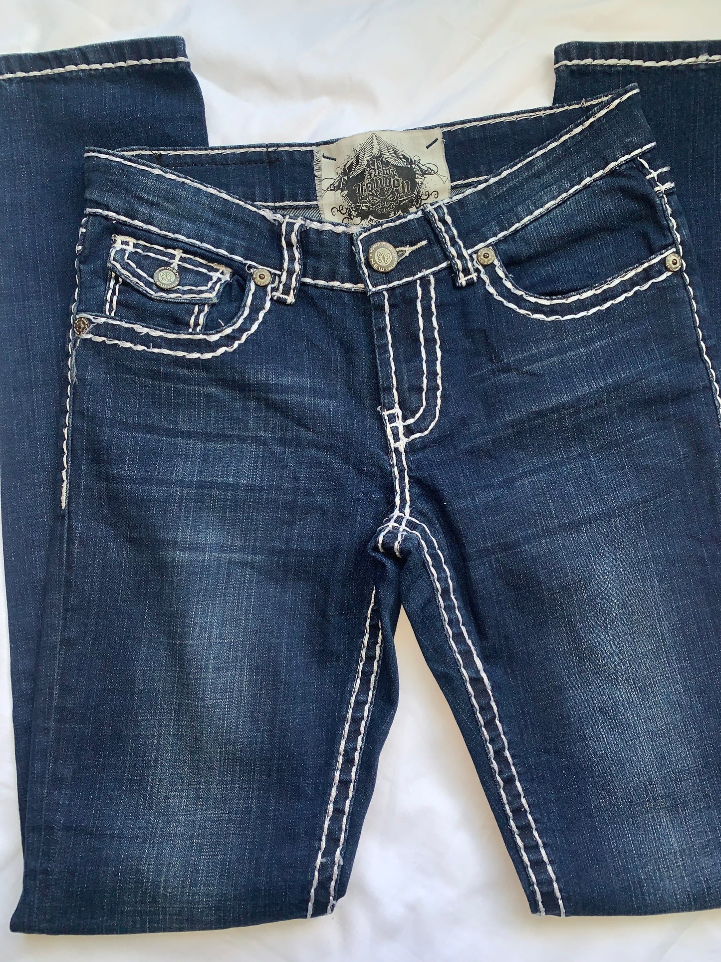 Denim straight leg jeans size 27