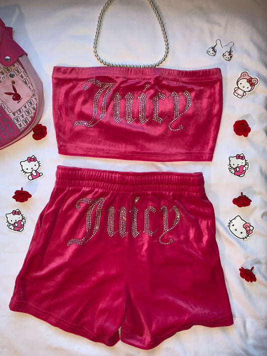 Juicy couture hot pink set size small