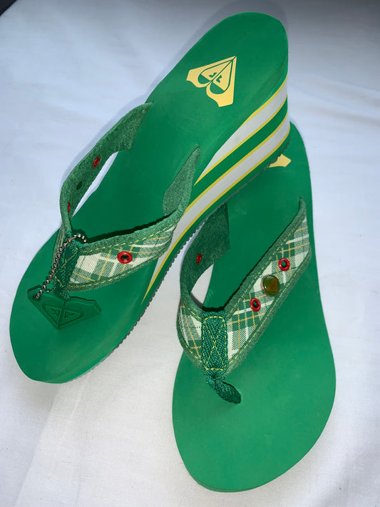 Roxy deadstock size 7 green wedges