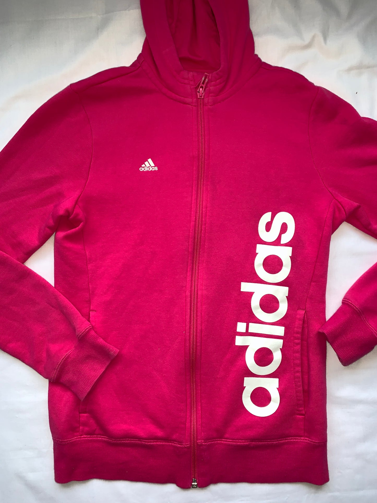 Adidas hot pink hoodie size small