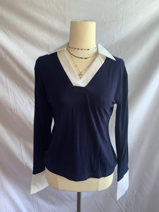 Navy blue long sleeve size 10-12