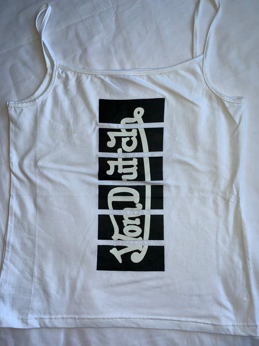 V d singlet white size XL
