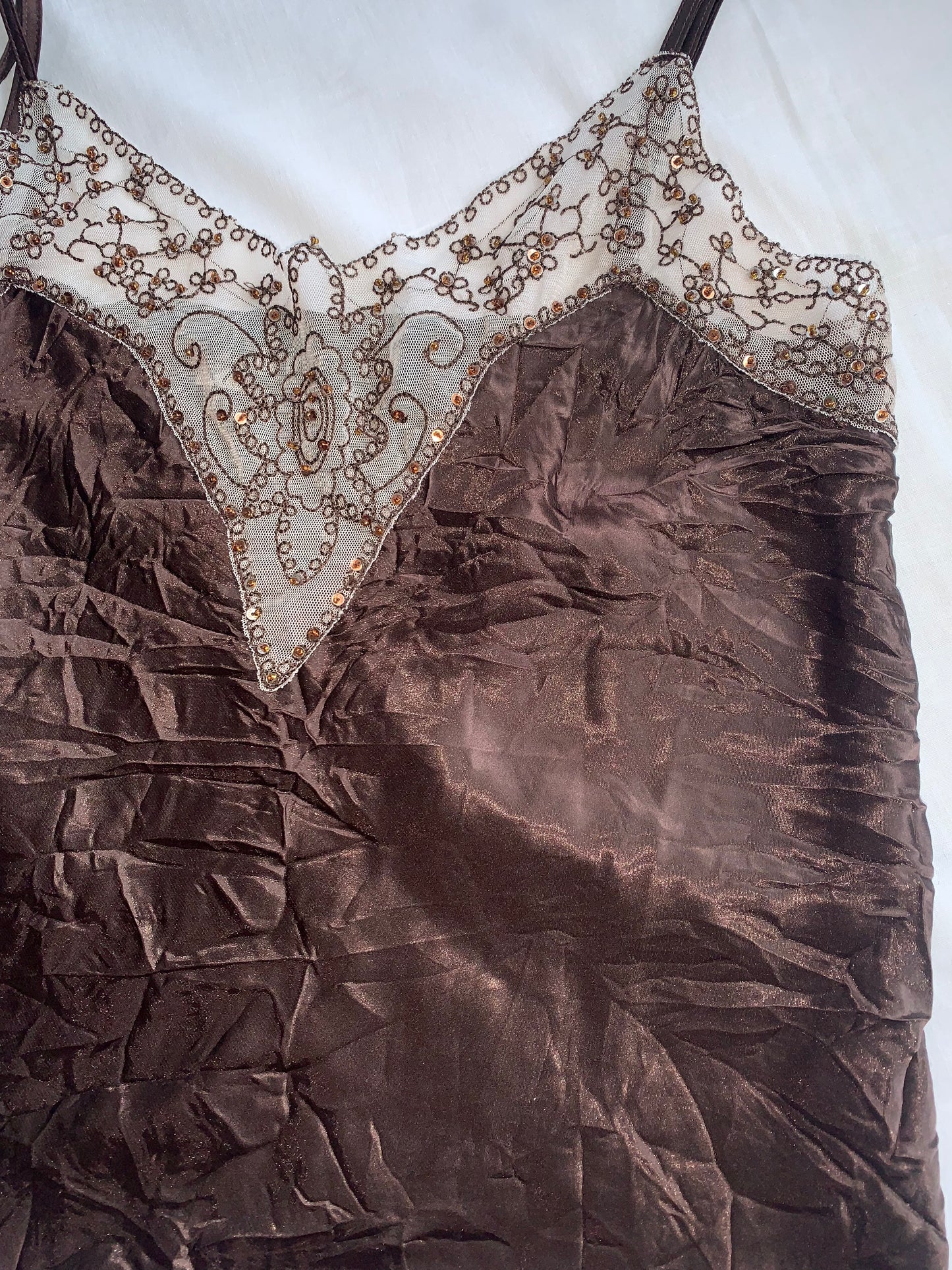 Brown sequin Cami size 10