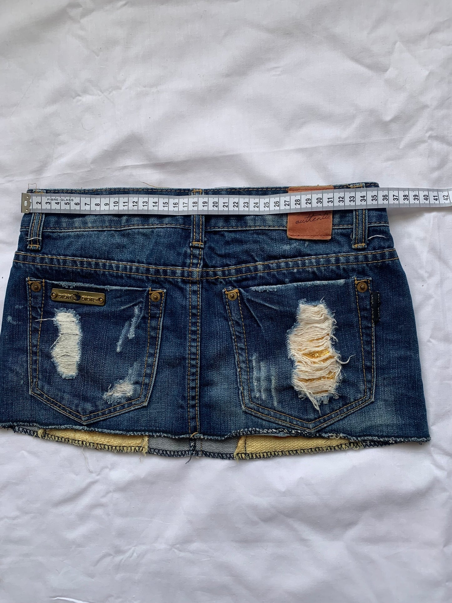 Denim mini skirt size xs/s measurement in photos